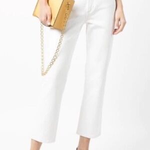 Agolde | Wilder Mid Rise Straight Jeans | White | Size 25